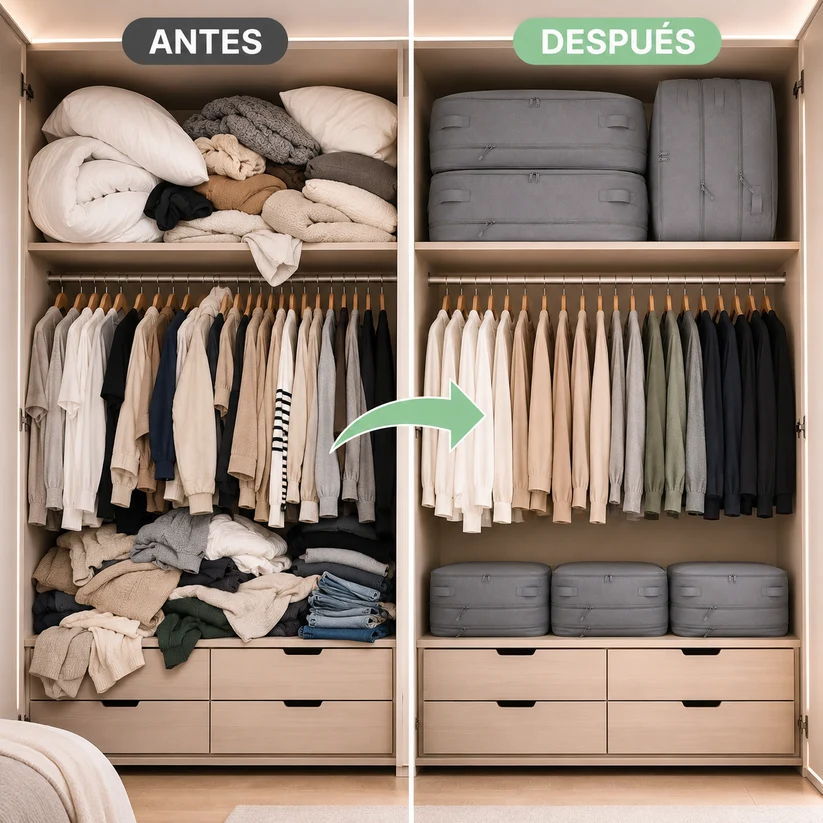 Organizador de Ropa al Vacío™ – Ahorra hasta un 66% de espacio